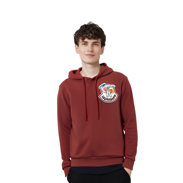 Cheap 蒙克勒Genius 1952宽松连帽卫衣深红色套头衫. H20928G00006809KX590