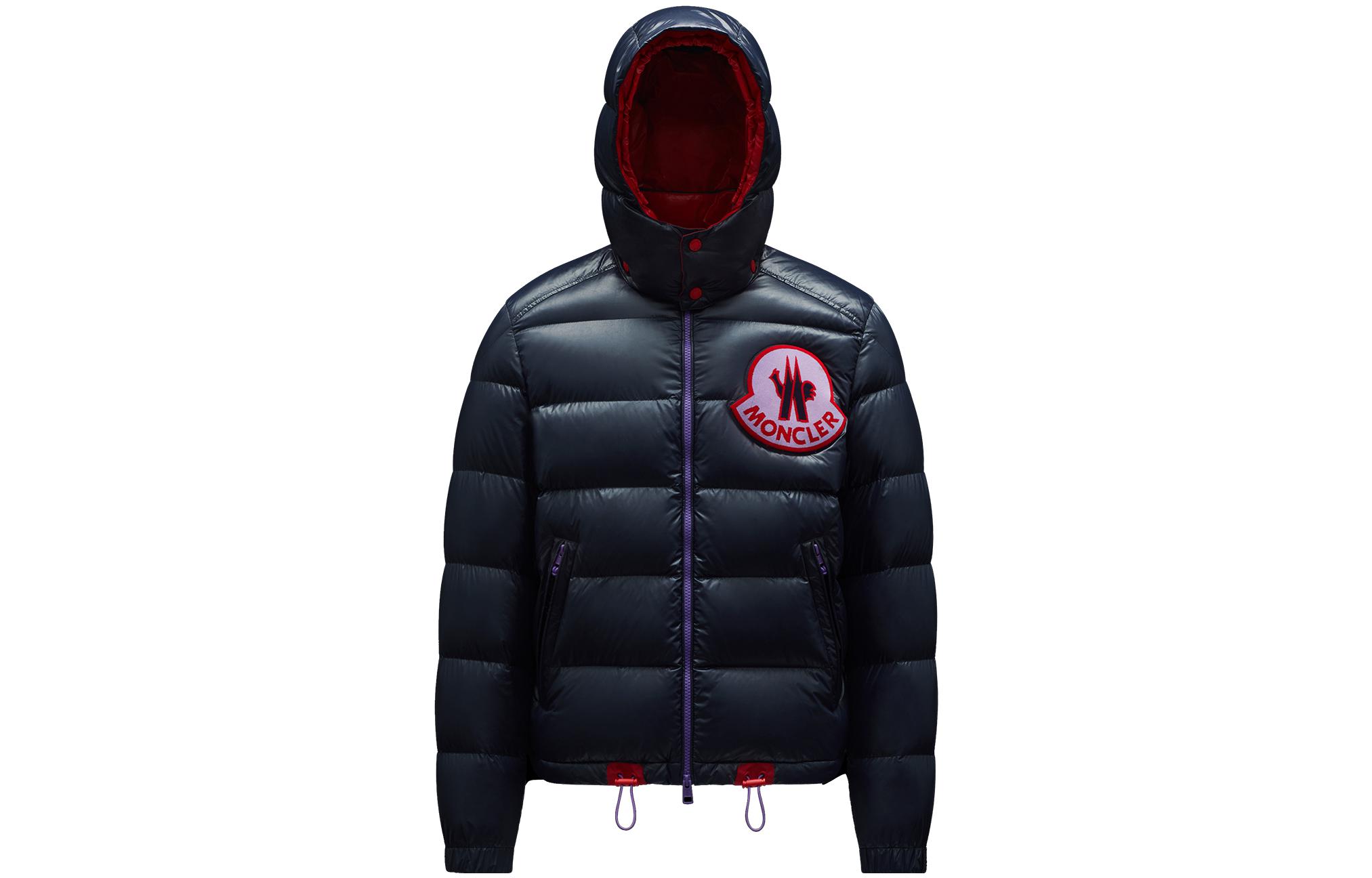 MONCLER GENIUS 1952 SS22 Navy Blue Logo Hooded Down Jacket Unisex H10921A00014M1603744