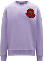 MONCLER GENIUS 1952 SS22 Red Logo Patch Long-Sleeve Sweatshirt Purple Mens H10928G000188098U62B MONCLER GENIUS 1952 SS22 Red Logo Patch Long-Sleeve Sweatshirt Purple Mens H10928G000188098U62B