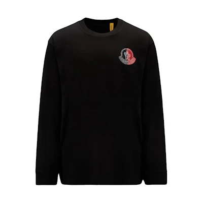 MONCLER GENIUS 1952 X2Long FW22 Black Logo Crewneck Long Sleeve T-Shirt H20928D00007M2326999