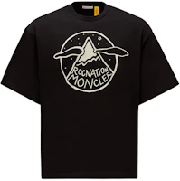 MONCLER GENIUS Black Crewneck Fitted Short-Sleeve T-Shirt I209W8C0000689A8Y999 MONCLER GENIUS Black Crewneck Fitted Short-Sleeve T-Shirt I209W8C0000689A8Y999
