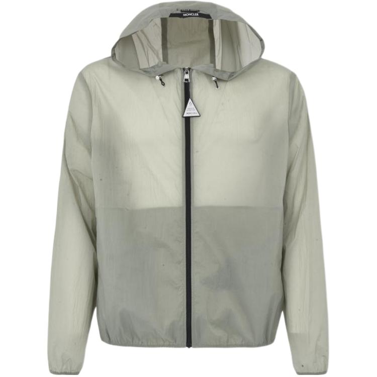 MONCLER GENIUS  Grey Solid Zip-Up Hooded Jacket G109H1A00018539UT810