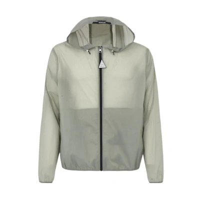 MONCLER GENIUS Grey Solid Zip-Up Hooded Jacket G109H1A00018539UT810