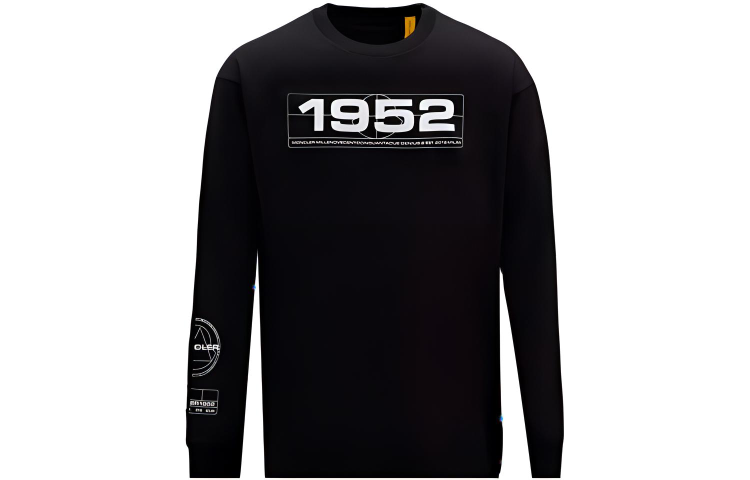 MONCLER GENIUS  Letter Print Crewneck Long Sleeve T-Shirt H20928D00004M2326999