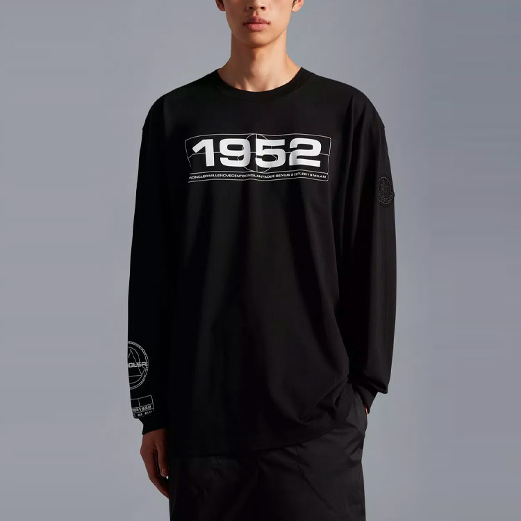 MONCLER GENIUS  Letter Print Crewneck Long Sleeve T-Shirt H20928D00004M2326999 圖 3