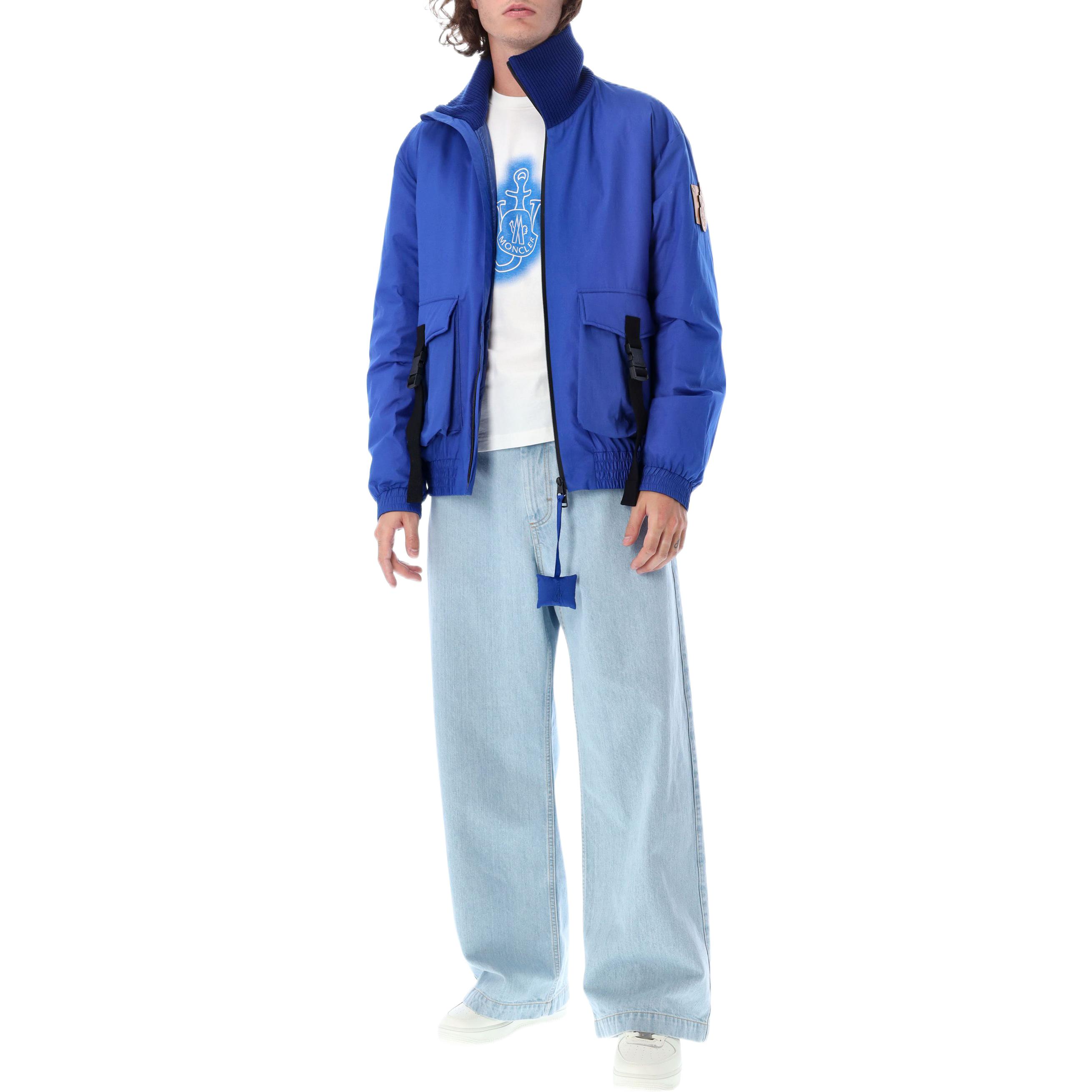 MONCLER GENIUS  Solid Logo Zipper Jacket in Blue. 1A00004M1621-765 圖 4