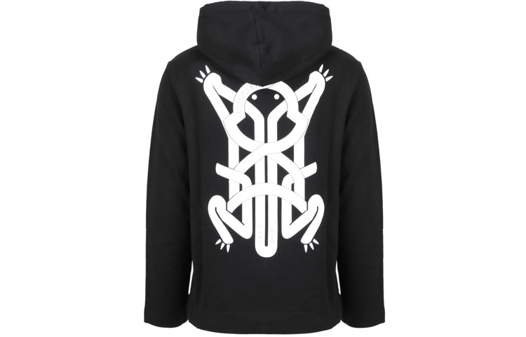 MONCLER GENIUS Black Cotton Printed Hoodie. 8G000048099W999