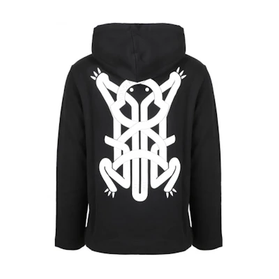 MONCLER GENIUS Black Cotton Printed Hoodie. 8G000048099W999