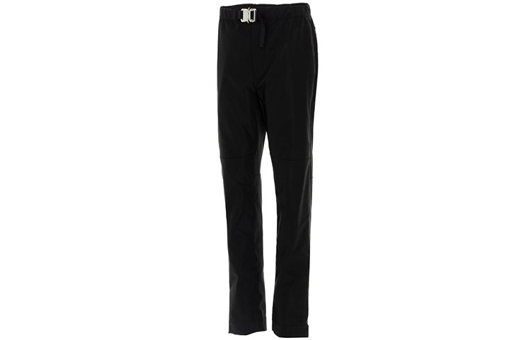 Shop MONCLER GENIUS Black Straight-Leg Casual Pants with Metal Buckle. 2A7010054AD1999