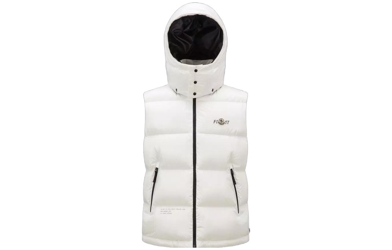 MONCLER GENIUS FRGMT Hiroshi Fujiwara Logo Hooded Down Vest Unisex White I209U1A00009M3078032