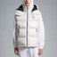 Lookbook モンクレール ジーニアス FRGMT 藤原ヒロシ ロゴ フーデッド ダウンベスト ホワイト I209U1A00009M3078032