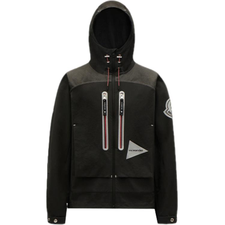 MONCLER GENIUS FW21 Black Drawstring Hooded Jacket. G20921A00016595EF999