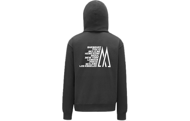 MONCLER GENIUS FW21 Black Unisex Hoodie with Logo Print and Drawstring. G209X8G0000280948999 圖 2
