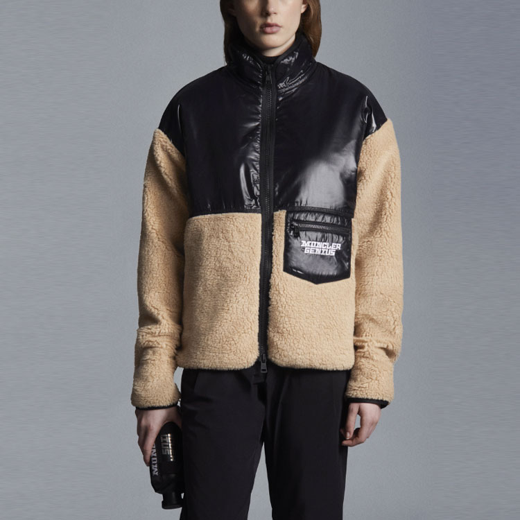 Lookbook MONCLER GENIUS FW21 Logo Patchwork Teddy Fleece Jacket Unisex Black G209X8G000018909H950