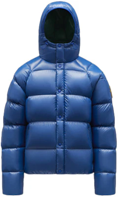 MONCLER GENIUS FW21 藍色亮面羽絨外套,連帽設計與標誌補丁。 G20921A0000853A0E75G Buy MONCLER GENIUS FW21 藍色亮面羽絨外套,連帽設計與標誌補丁。 G20921A0000853A0E75G