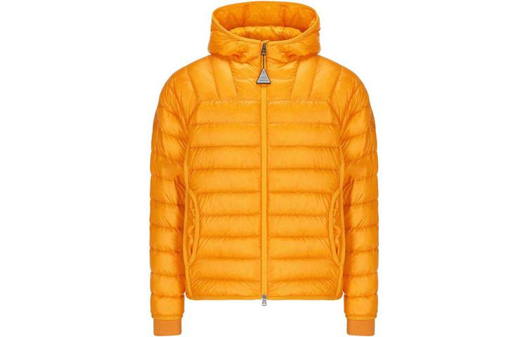 Moncler Genius FW21 Yellow Nylon Logo Hooded Down Jacket for Men. 1A00019595B1126