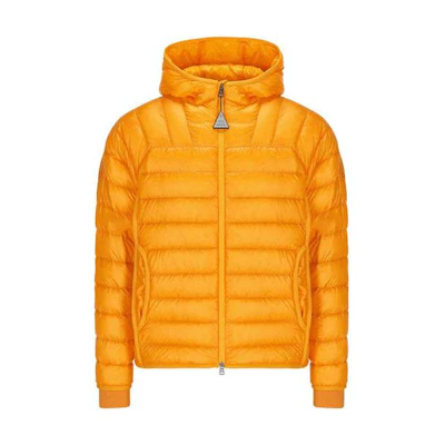 Moncler Genius FW21 Yellow Nylon Logo Hooded Down Jacket for Men. 1A00019595B1126