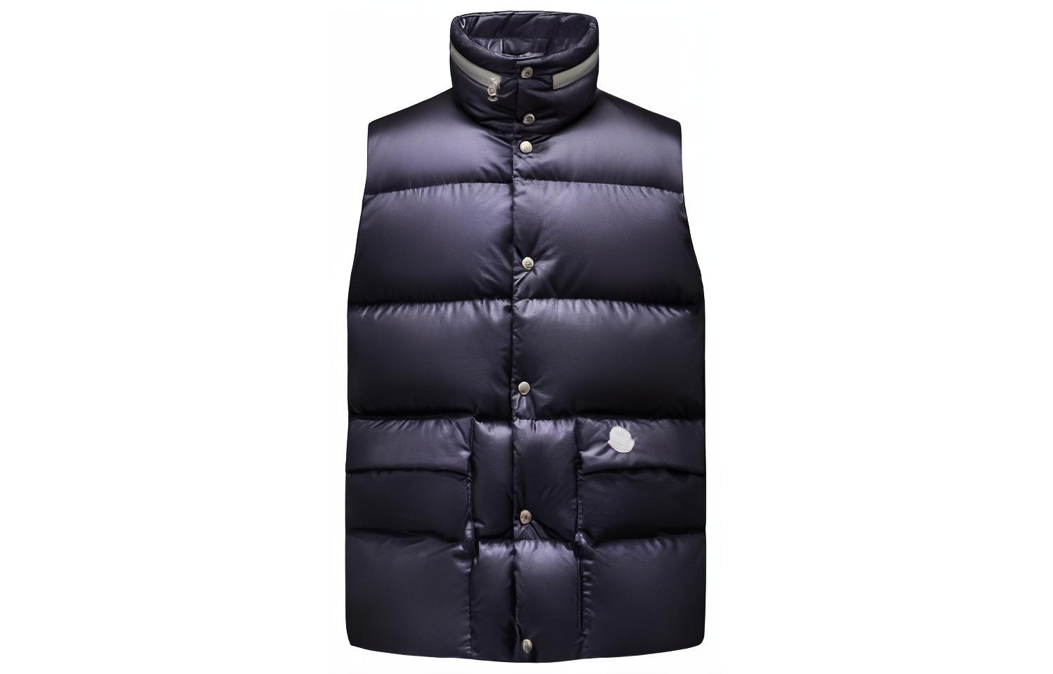 MONCLER GENIUS FW22  Lightweight Quilted Down Vest - Solid Color Mockneck H10921A00021M14677B7