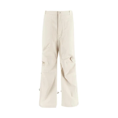 MONCLER GENIUS FW22 White Straight-Leg Pants with Embroidered Letters. 2A00006M2030050