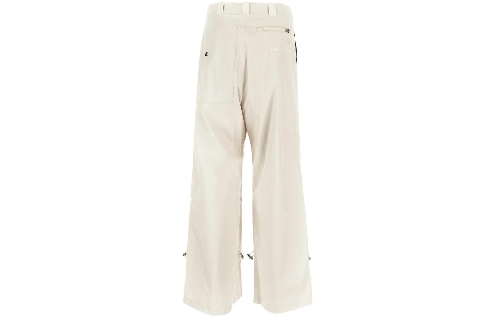 Lookbook MONCLER GENIUS FW22  White Straight-Leg Pants with Embroidered Letters. 2A00006M2030050