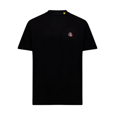 MONCLER GENIUS FW22 Black Solid Color Patch Crewneck Short Sleeve T-Shirt Mens 8C00007M2326999