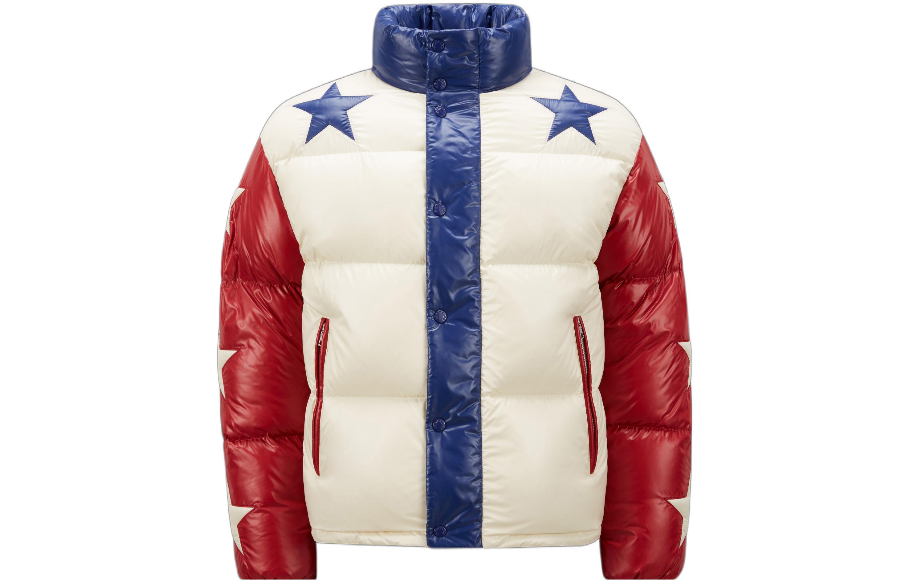 MONCLER GENIUS FW22 Colorblock Logo Puffer Jacket Unisex Couple Style - White H209L1A00006M2340P04