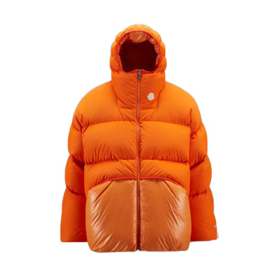 MONCLER GENIUS FW22 Glyme Logo Puffer Jacket Unisex in Bright Orange. H20921A00019M2012P33