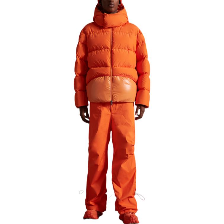 MONCLER GENIUS FW22 Zip Hoodie Puffer Jacket Unisex Bright Orange Snow Mountain H20921A00031M2012P33 圖 3