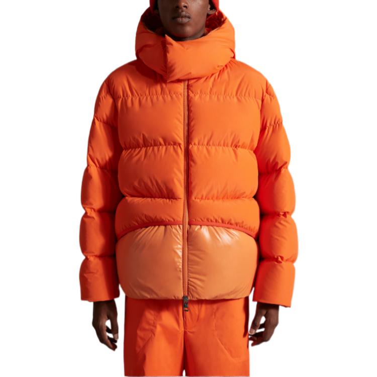 MONCLER GENIUS FW22 Zip Hoodie Puffer Jacket Unisex Bright Orange Snow Mountain H20921A00031M2012P33 圖 4