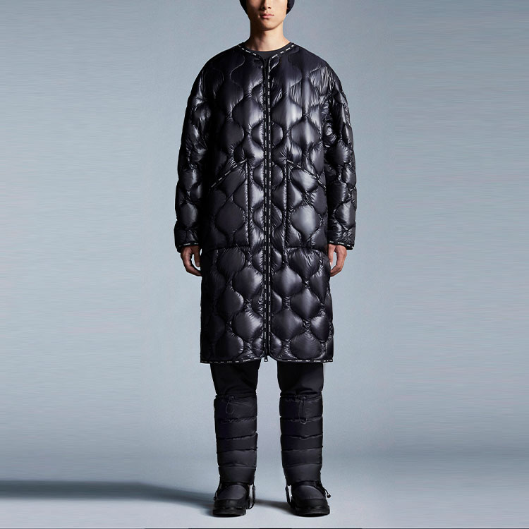 Shop MONCLER GENIUS HYKE FW21 Languard男款長袖羽絨外套 藍色 G209K1C00004M1194778