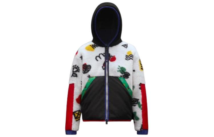 MONCLER GENIUS Multicolor Jacquard Print Zip-Up Hooded Jacket Men 8G00012899J4041