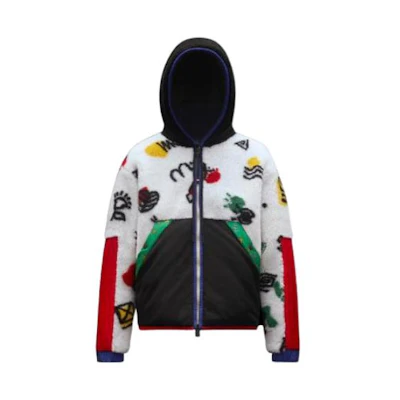 MONCLER GENIUS Multicolor Jacquard Print Zip-Up Hooded Jacket Men 8G00012899J4041