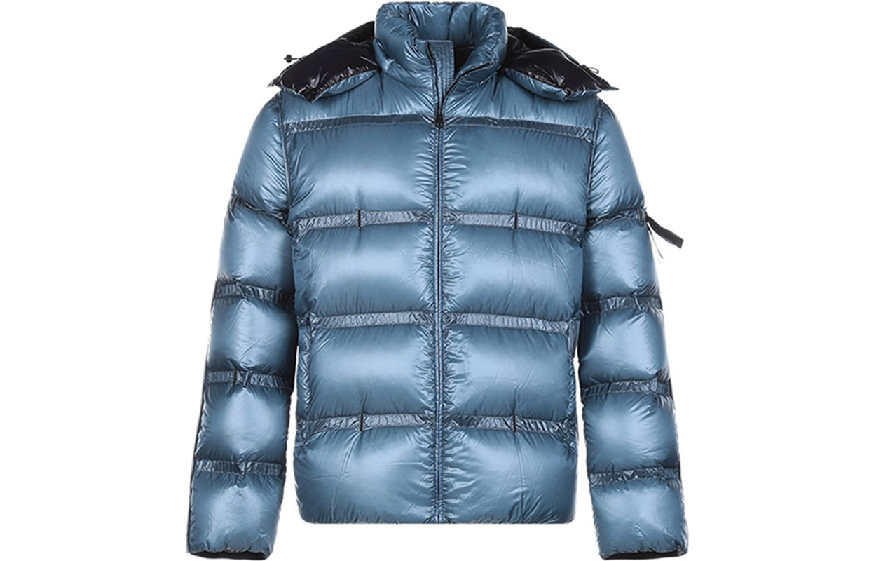 MONCLER GENIUS Ramis Grey/Blue Down Puffer Jacket with Hood F209H1A50310C0624720