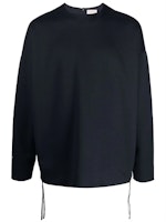 MONCLER GENIUS Solid Crewneck Pullover Sweatshirt Navy Blue 8G00006899GA MONCLER GENIUS Solid Crewneck Pullover Sweatshirt Navy Blue 8G00006899GA