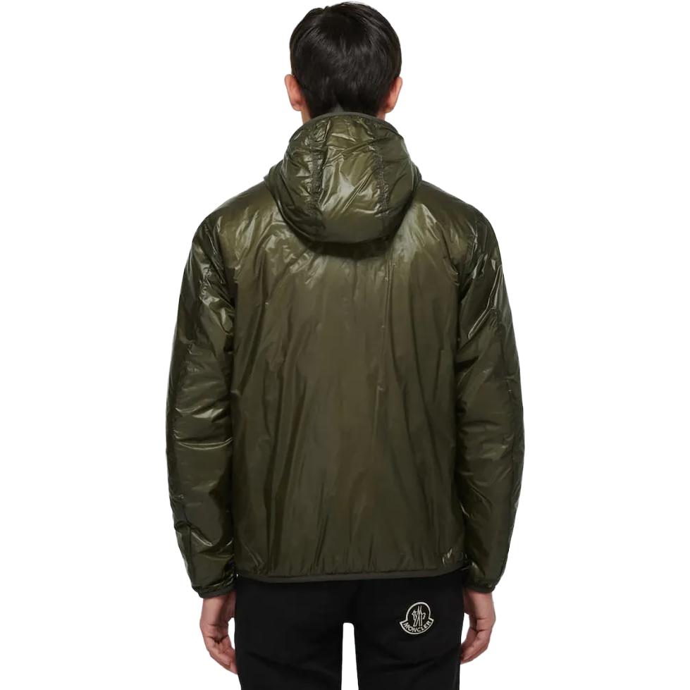 Shop MONCLER GENIUS 經典標誌連帽防水羽絨外套 男女適用 F10921A5080053029833