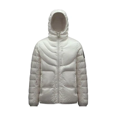 MONCLER GENIUS SS22 1952 Hissu Short Down Jacket White - Hooded Logo Style H10921A00035M1480036