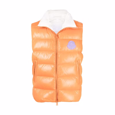 MONCLER GENIUS SS22 1952 Logo Print Down Vest Orange . H10921A00032M16033A4