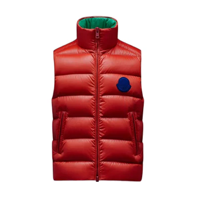 MONCLER GENIUS SS22 1952 Series Glossy Red Zip Vest 1A00032M16034A8
