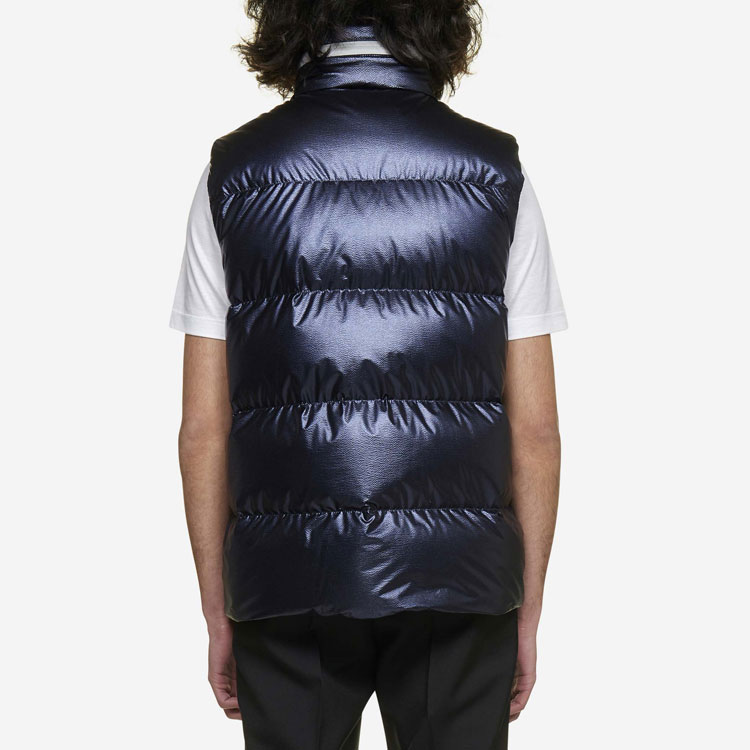 Purchase Chaleco Moncler Genius SS22 Azul Acolchado con Cuello Alto 1A00021M14677B7
