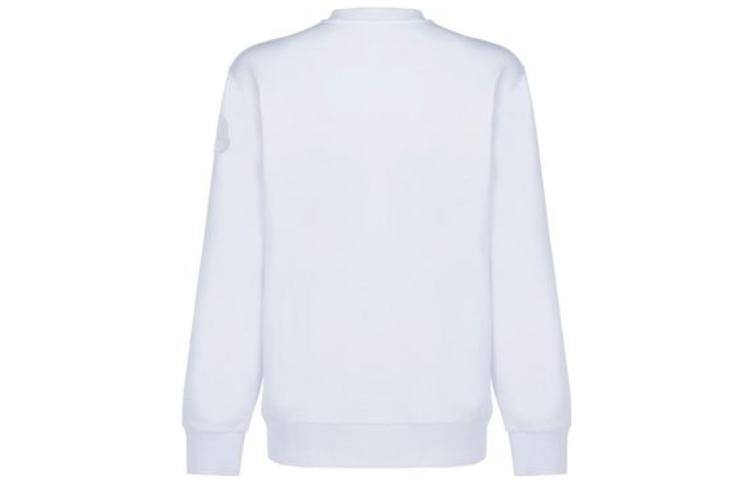 Lookbook MONCLER GENIUS SS22 Sudadera Blanca de Algodón con Logo Estampado. 8G000138098U001