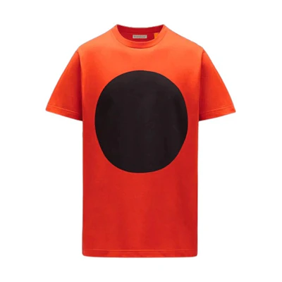 MONCLER GENIUS SS22 Colorblock Graphic Tee Orange Short Sleeve T-Shirt H109H8C00001809E3301