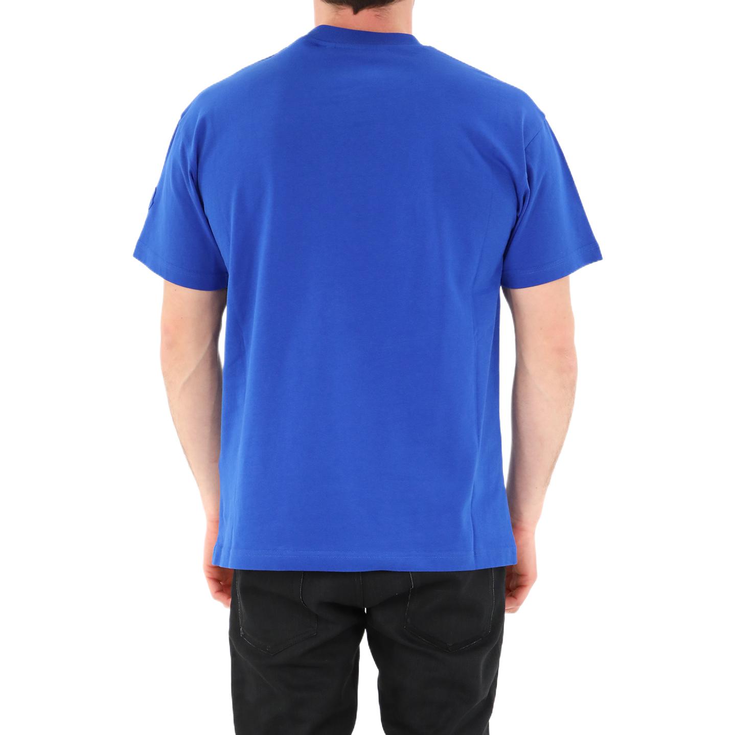 MONCLER GENIUS SS22 Printed Crewneck Blue Short Sleeve T-Shirt Men 8C00004829HP76J 圖 5