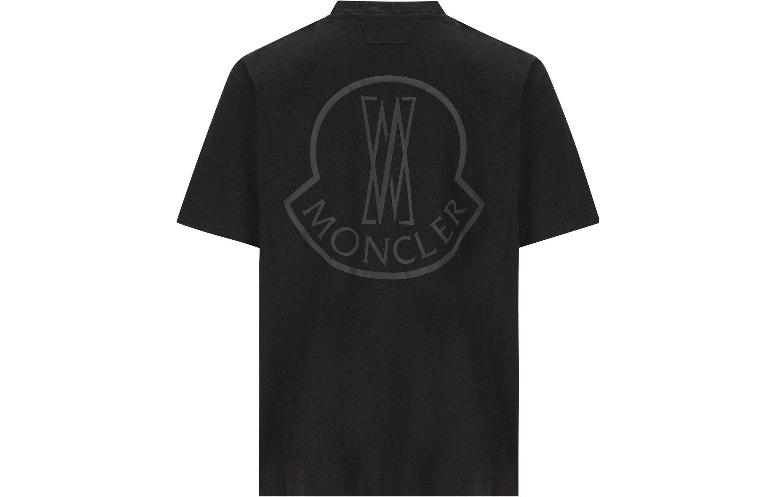 Lookbook MONCLER GENIUS SS23 黑色简约休闲短袖T恤 8C00001M3568999
