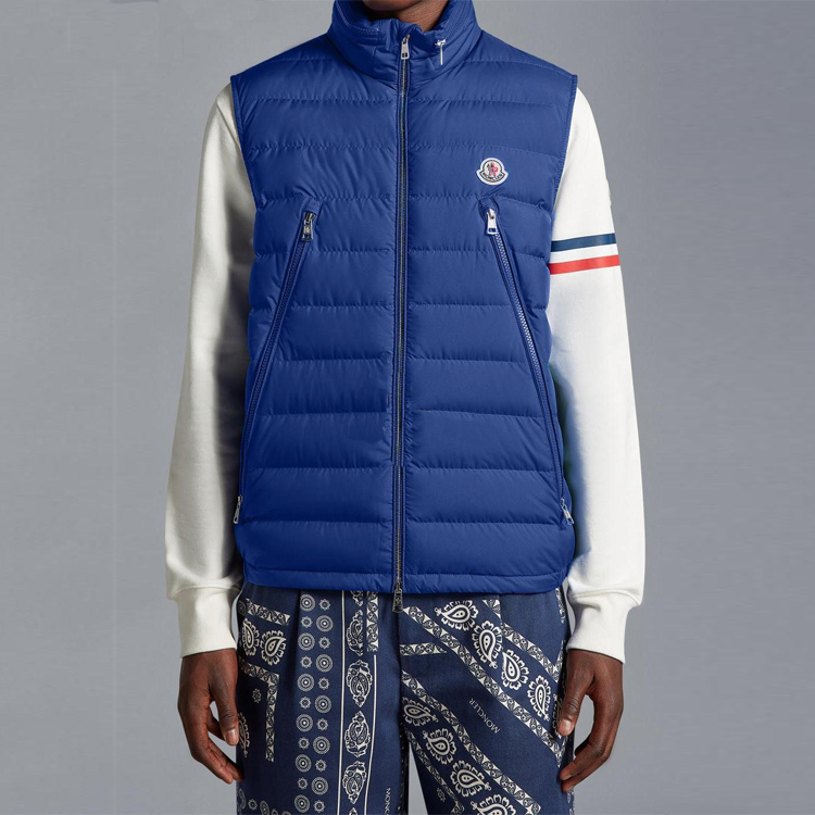 MONCLER GENIUS SS23 Hyke Logo Zip Puffer Vest  Blue I10911A0006054A8175N 圖 3