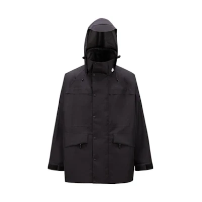 MONCLER GENIUS SS23 Hyke Series Black Hooded Parka Coat. H209K1A00003M2518999