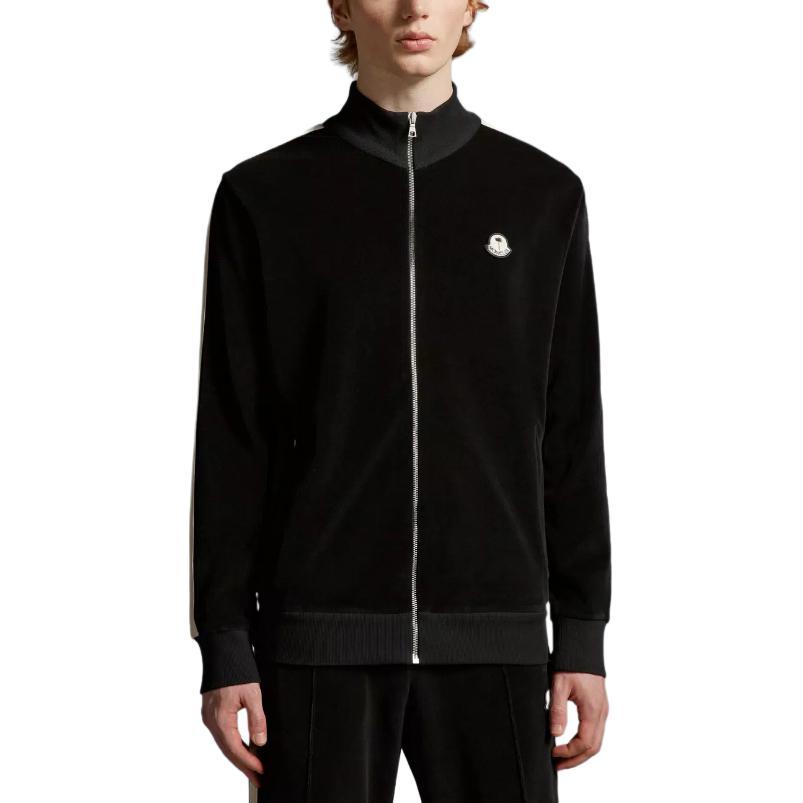 MONCLER GENIUS Striped Zip Slim Fit Long Sleeve Jacket Unisex Black I209L8G0000189A6S999 圖 5