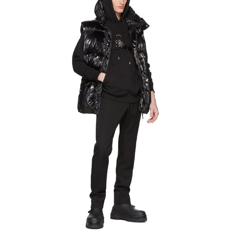 MONCLER GENIUS 1017 ALYX 9SM Black Down Vest with Logo Print. E209Y433010054AD5999 圖 4