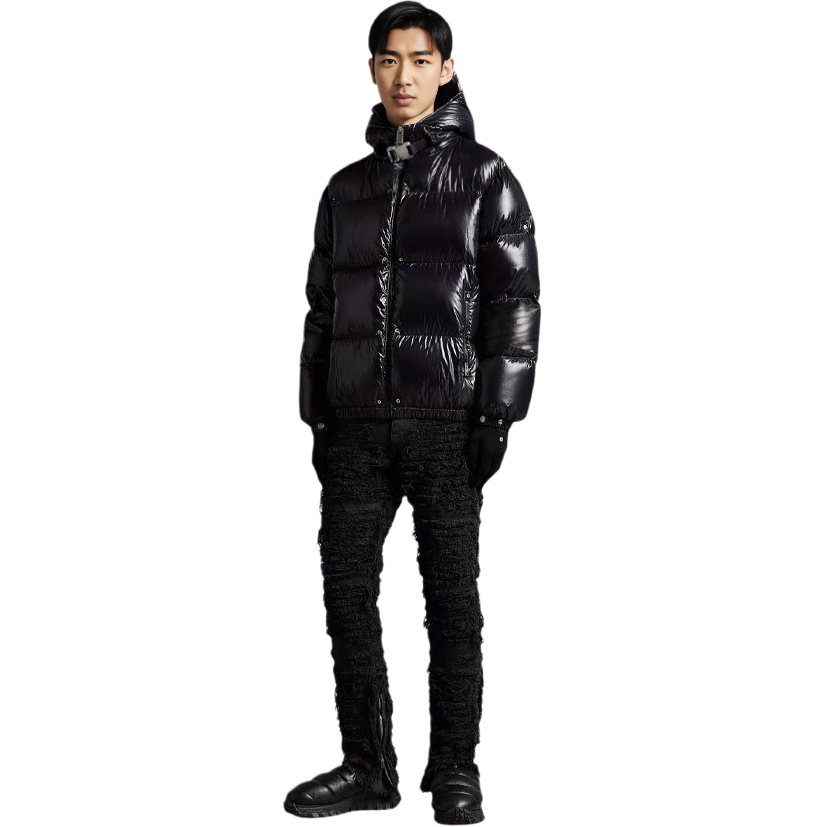 MONCLER GENIUS 1017 ALYX 9SM Black Shiny Short Down Jacket Unisex. H209Y1A00014M2311999 圖 3
