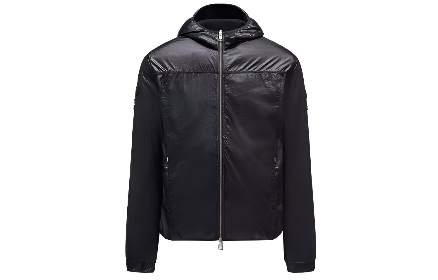 MONCLER GENIUS 1017 ALYX 9SM FW21 Zip-Up Logo Hoodie Jacket Black Men. G209Y8N0000253A09999