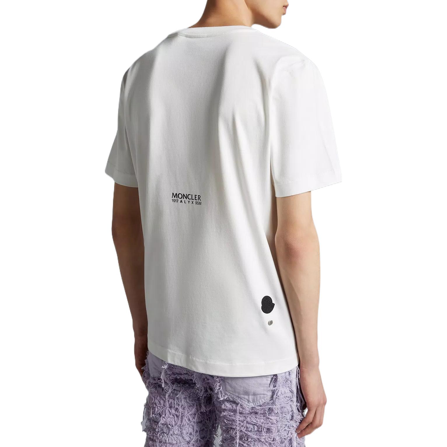 MONCLER GENIUS 1017 ALYX 9SM Graphic Print Unisex White Crewneck T-Shirt H209Y8C00001M2780001 圖 5